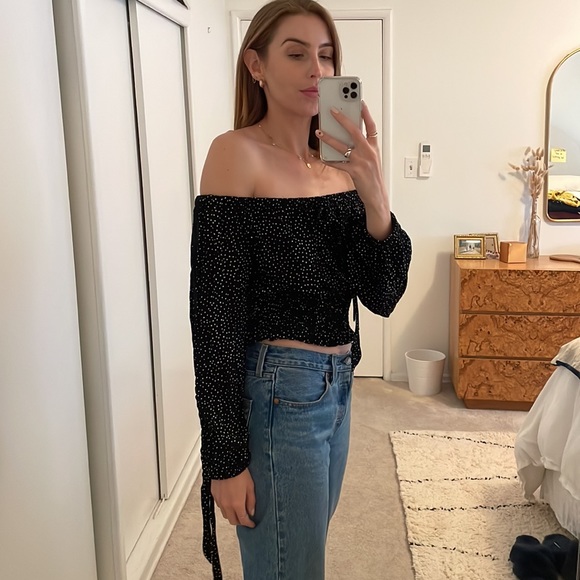 Blue Life Off the shoulder polka dot blouse - Picture 4 of 6